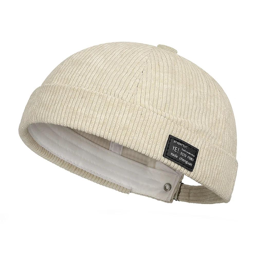 Brimless Skullies Cap Vintage Cotton Men Adjustable Landlord Docker Cap Multipurpos Beanie Hats Streetwear Dome Hat Hip Hop Hats