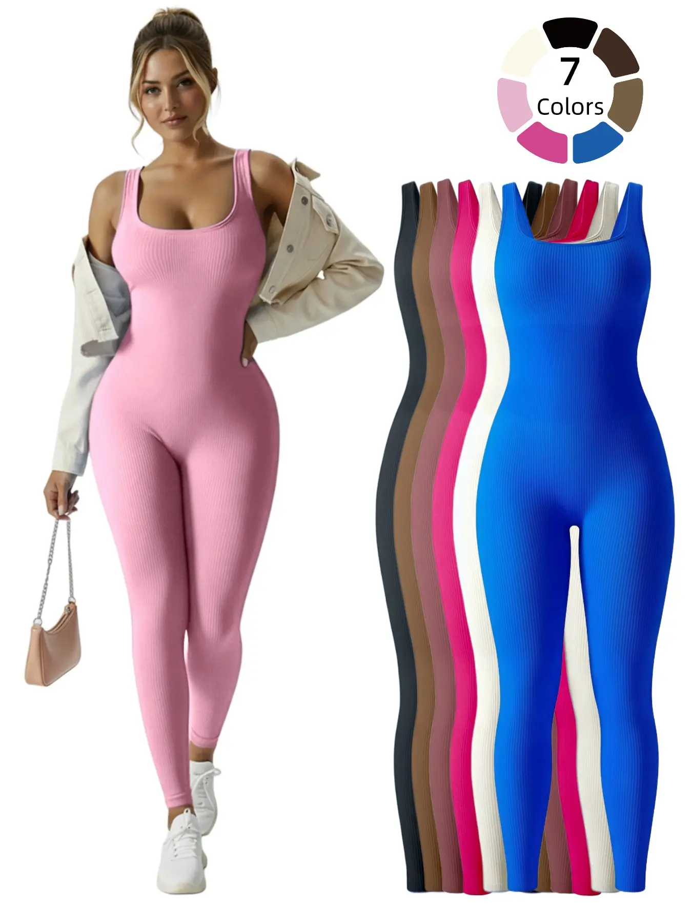 Women's Fashion Body Shaping Tight-Fitting Slimming Underwear, Gym Wear, Workout Fitness Jumpsuit, Skinny Jumpsuit, Sporty Jumpsuit, Sports Jumpsuits, Yoga & Pilates Essential, High Stretch Sweat-Wicking Fabric, Multiple Colors