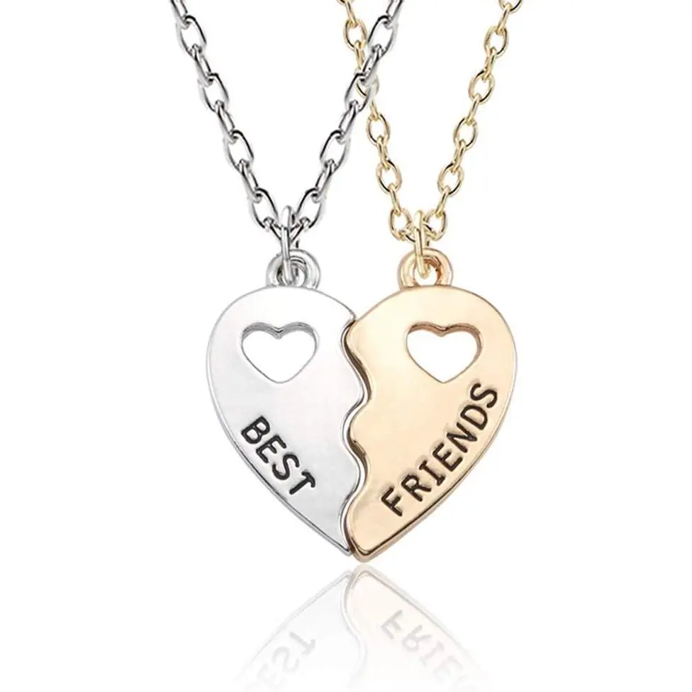 BFF Friendship Necklace for 2 -   Necklaces BFF Gifts for 2 Matching Heart   Forever Pendant Necklaces Set¡­