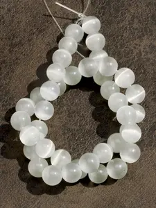 Selenite Stone Beads, Opal Beads, Crystal Beads, Beads for Bracelets for DIY Bracelet Necklace Earring, Fashion Accessories for Jewelry Making Supplies