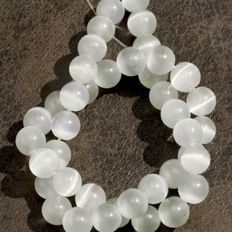 Selenite Stone Beads, Opal Beads, Crystal Beads, Beads for Bracelets for DIY Bracelet Necklace Earring, Fashion Accessories for Jewelry Making Supplies