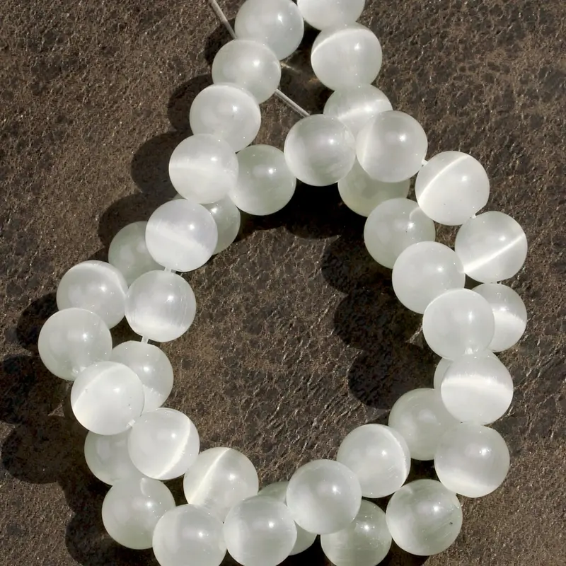Selenite Stone Beads, Opal Beads, Crystal Beads, Beads for Bracelets for DIY Bracelet Necklace Earring, Fashion Accessories for Jewelry Making Supplies