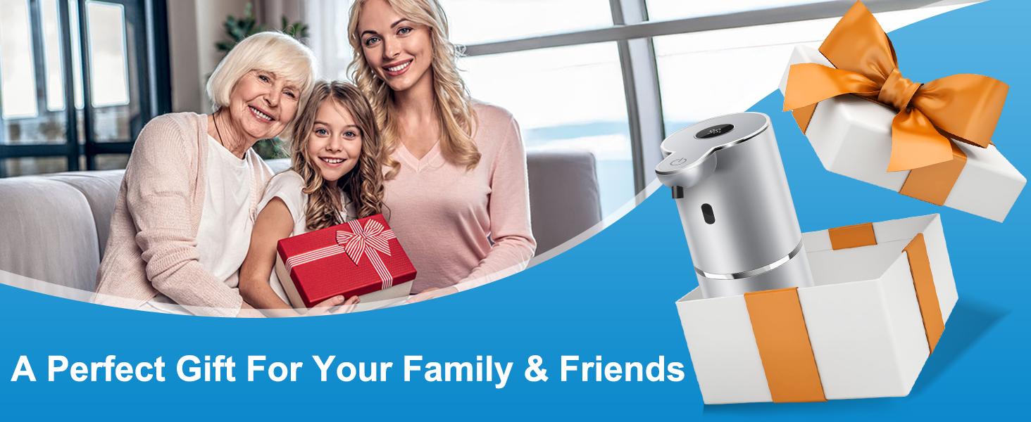 Automatic Foaming Soap Dispenser 12.8oz, Rechargeable & 6 Levels Foaming Adjustable with Digital Display, Wall Mount, Waterproof, Touchless Hand/Dish Soap Dispenser for Kitchen, Bathroom, Hotel