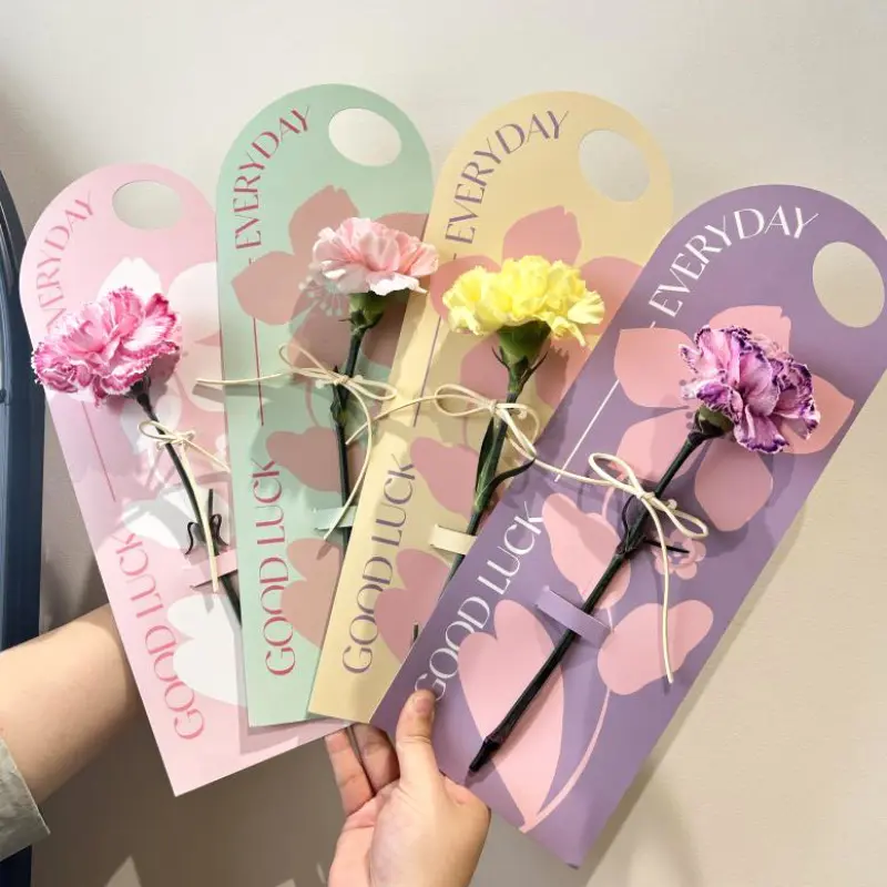 8 Pcs Handheld Flower Boxes, DIY Single Rose Flower Arrangement Gift Boxes for Graduation, Wedding, Holiday & Valentine's Day