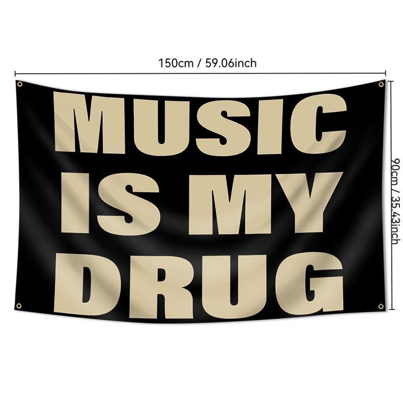 Music Is My Drug Flag, 3x5 Feet Outdoor Wall Banner, Dorm Room Decor, Decoration Items, Home Decoration Tapestry, Indoor Use, Suitable for Bedroom, Study Room Music Is My Drug Flag, 3x5 Feet Outdoor Wall Banner, Dorm Room Decor, Decoration Items, Home Decoration Tapestry, Indoor Use, Suitable for Bedroom, Study Room
