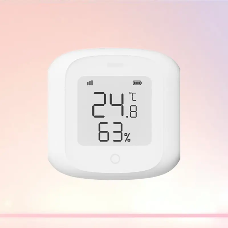 Tuya Wi-Fi Digital Indoor Temperature-Humidity Sensor - 5.1x5.1cm Compact Portable, High-Sensitivity Sensing Components, Smart Linkage Function, Stable Wireless Connection, Accurate Readings for Smart Home Environmental Detection & Control