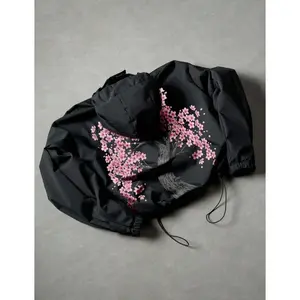 Men's Lightweight Windproof Hooded Rain Jacket, Water Resistant Zip Front Track Jacket, Breathable Black Outdoor Running Coat with Adjustable Hood, Casual Bomber Style Jacket for Travel & Hiking.