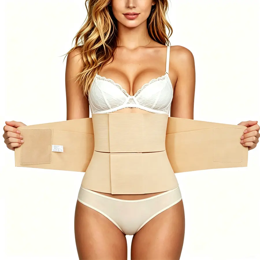 Women Waist Trainer Triple Training Segmented Compression Corset Wrap Body Shaper Adjustable Tummy Control Slimming Shapewear Waist Cincher Belt