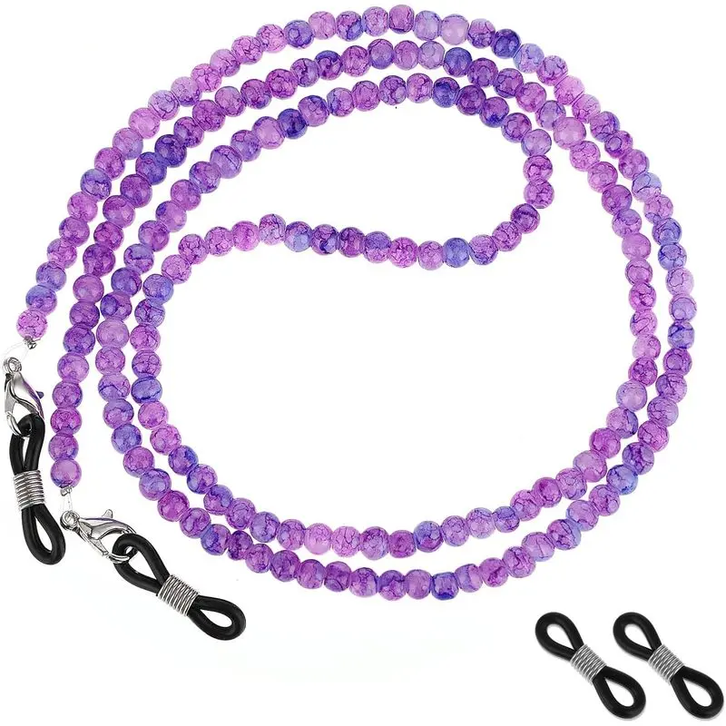 Molain Stylish Eyeglass Chain, Healing Crystal Chains Beaded Sunglass Chain Women Eyewear Retainer Chain Around Neck Wear