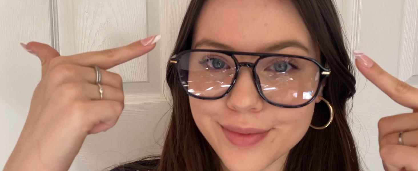 Blue Light Blocking Glasses-Oversized Square Aviator 70s Frame Eyeglasses for Women Men Computer Eyewear(Leopard)