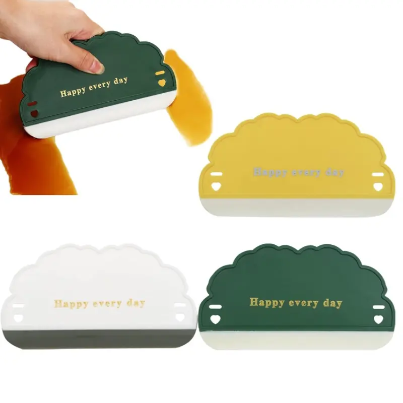 Cute Cloud Mini Squeegee, Portable Silicone Water Remover, Bathroom Mirror Cleaner, Countertop Glass Shower Screen, Household Cleaning Tool
