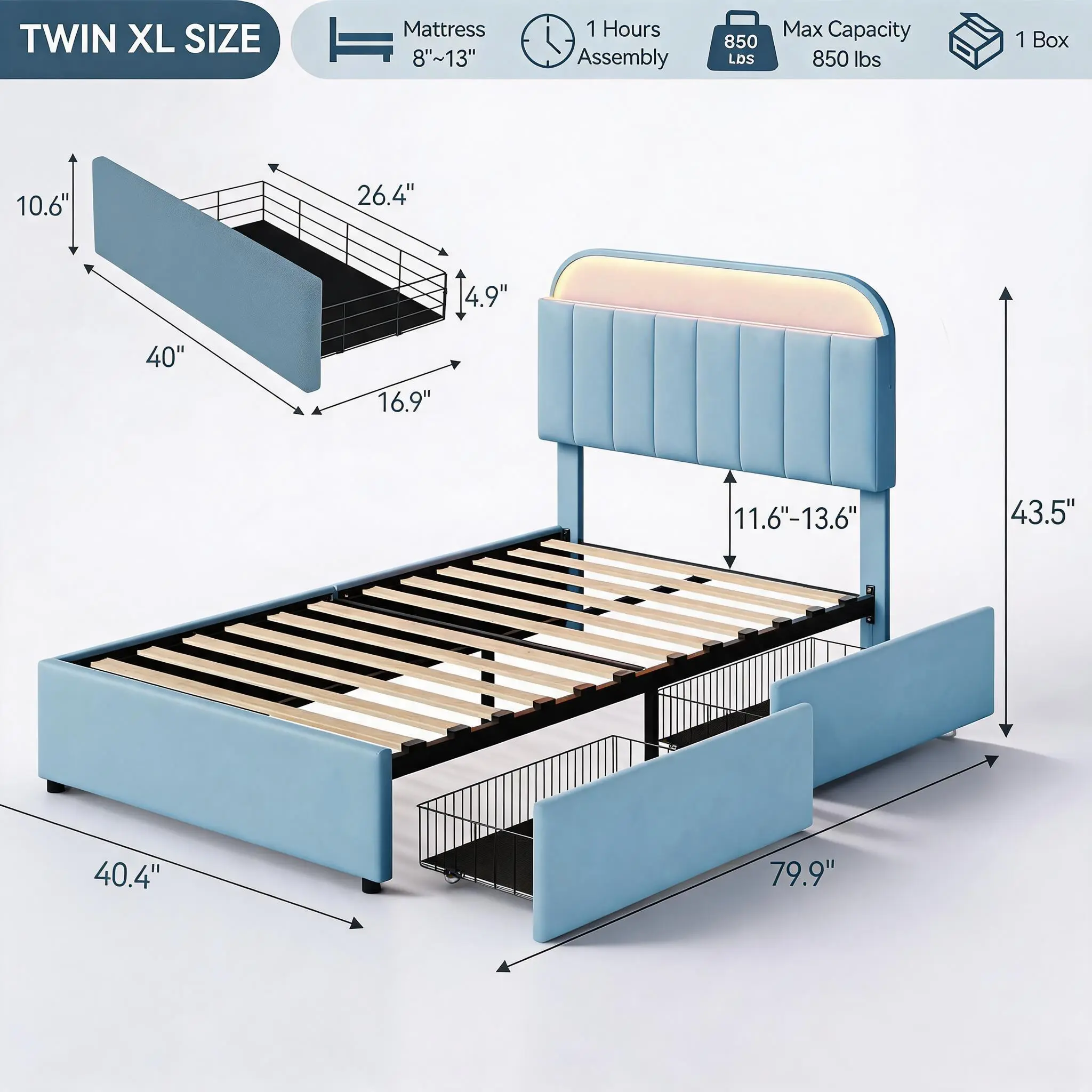 	 Twin XL Blue