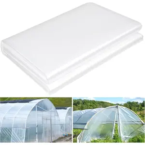 10 x 26 FT Clear Greenhouse Plastic Sheeting, 6 Mil Polyethylene Film Heavy Duty, Water Sun Frost Wind Dust Resistant Winter Hoop House Toughness Plastic Cover for Farming, Gardening, Agriculture, DIY