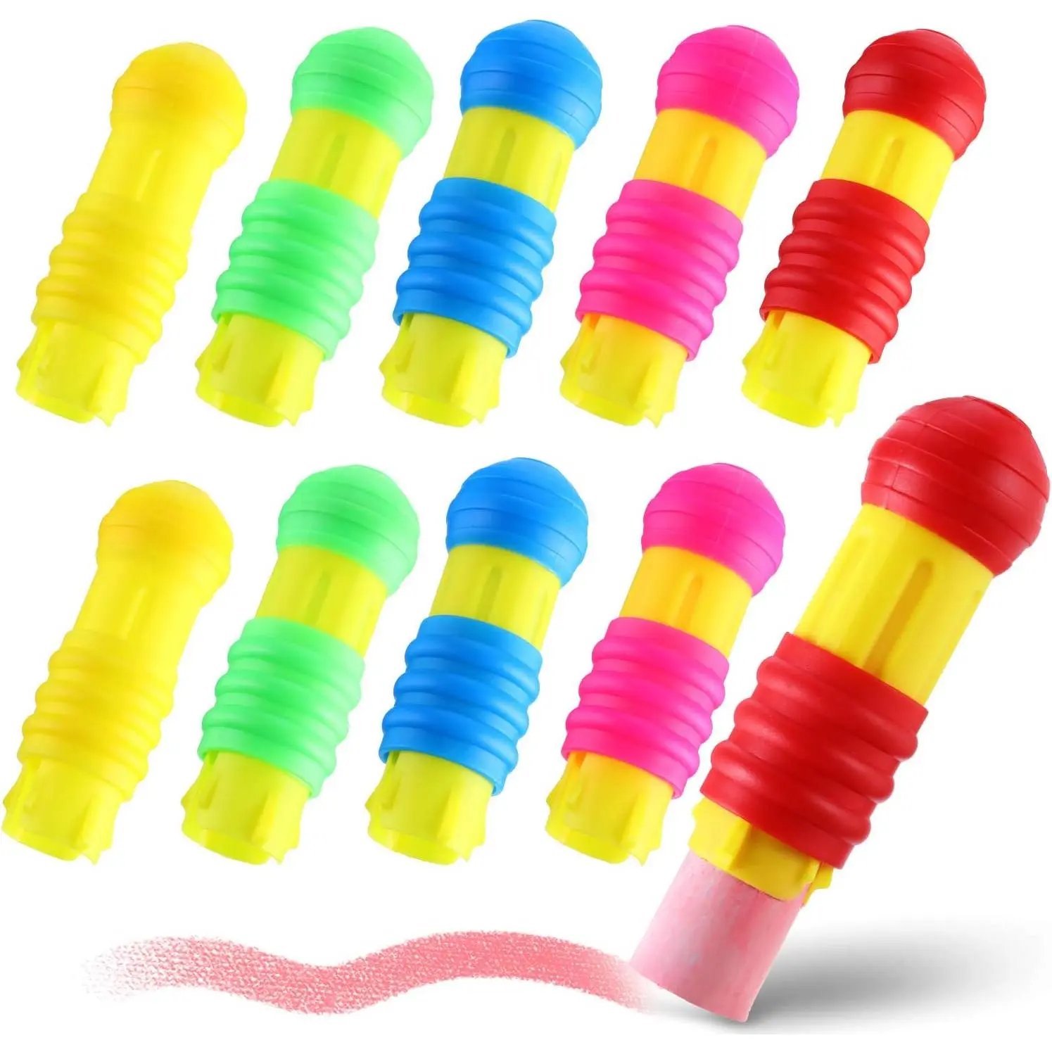 10 Pieces Railroad Chalk Holder Plastic Adjustable Chalk Clip for Teachers Office