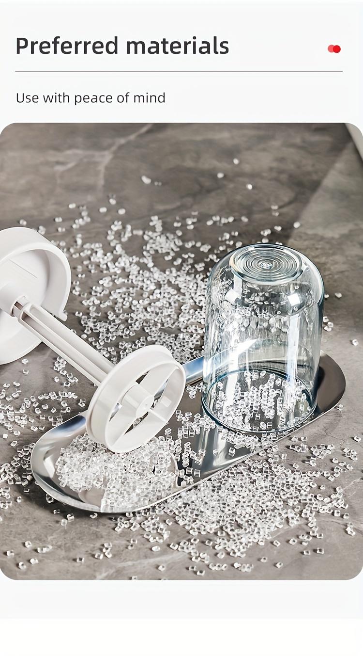 1PC Bathroom Toothbrush Cup Holder, Waterproof Toothbrush Holder, Cosmetic Organizer, Space-Saving Wall Shelf, Suitable for Sinks, Washrooms, Counters, Bathroom Organization and Storage