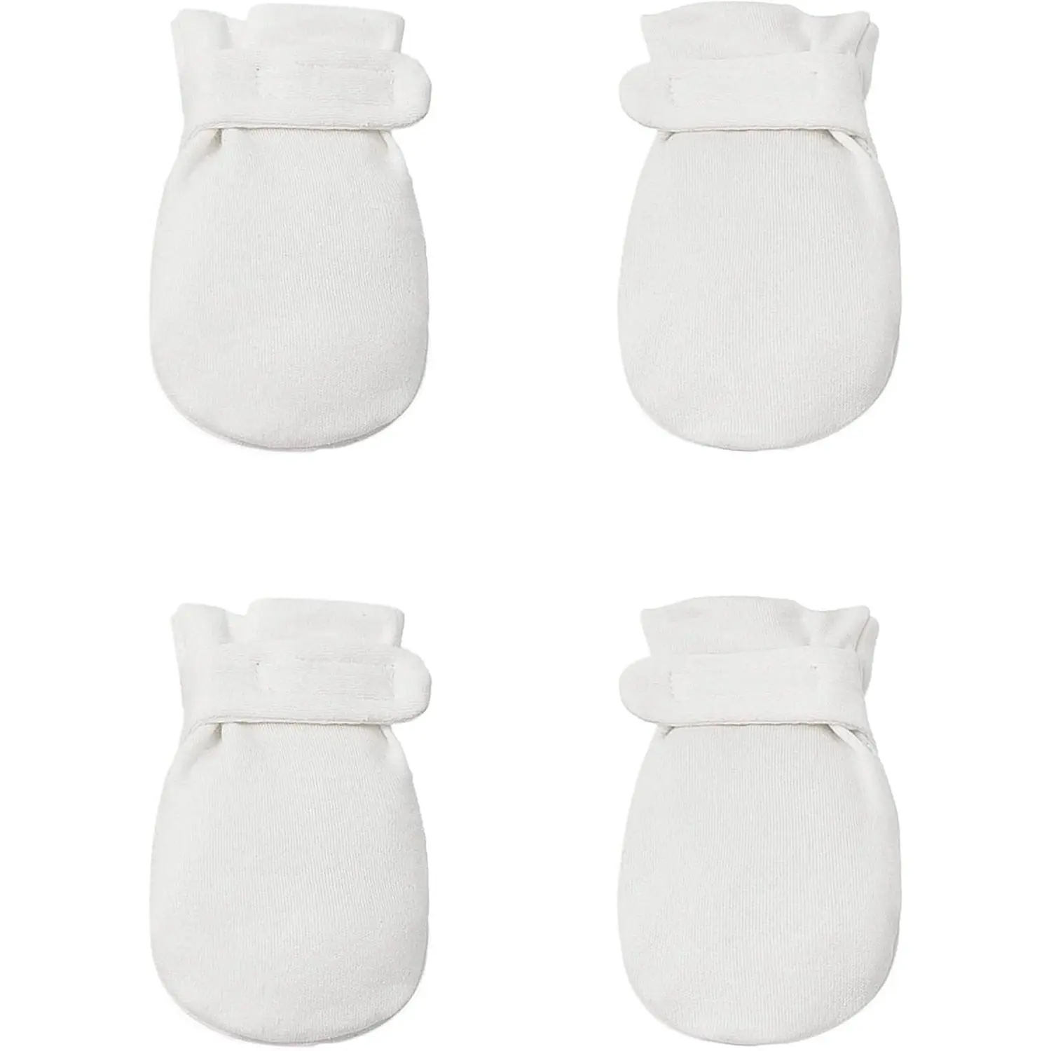 Baby No Scratch Mittens Stay On, 100% Cotton Breathable, Adjustable Infant Gloves for Baby Boys Girls Mittens