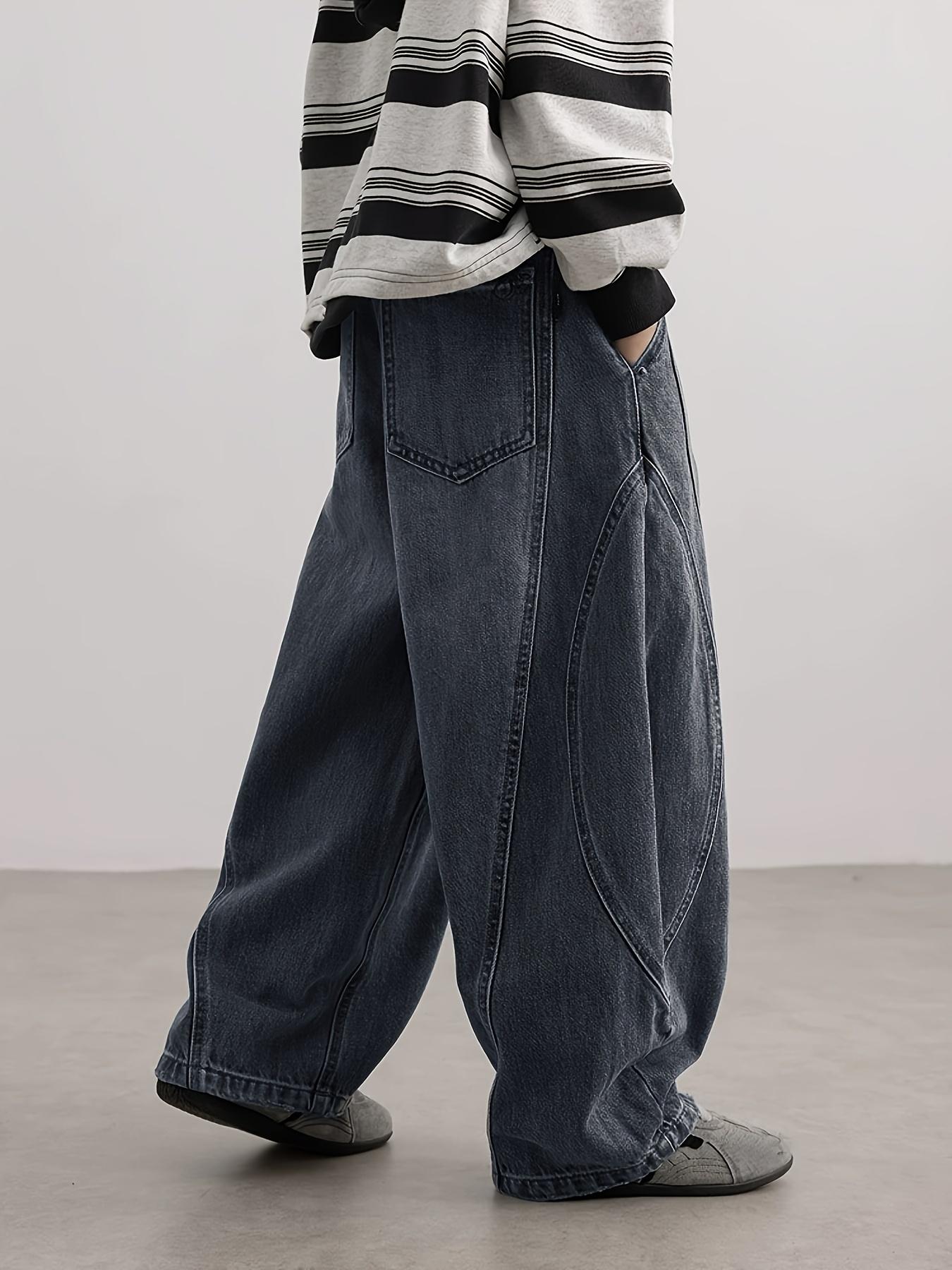 (New)Back-to-School Season Valentine's Day 2025 Four-Season Style Boys' Fashion  Wide-Leg Jeans Pants
