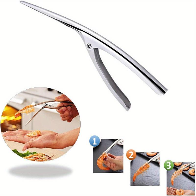 A New Stainless Steel Shrimp Peeling Tool, a Professional Device for Cleaning Shrimp And Removing Intestines, a High-End Seafood Shelling Cleaner, Creative Kitchen Tweezers, Suitable for Lobsters And Crabs, a Lobster Intestine Remover