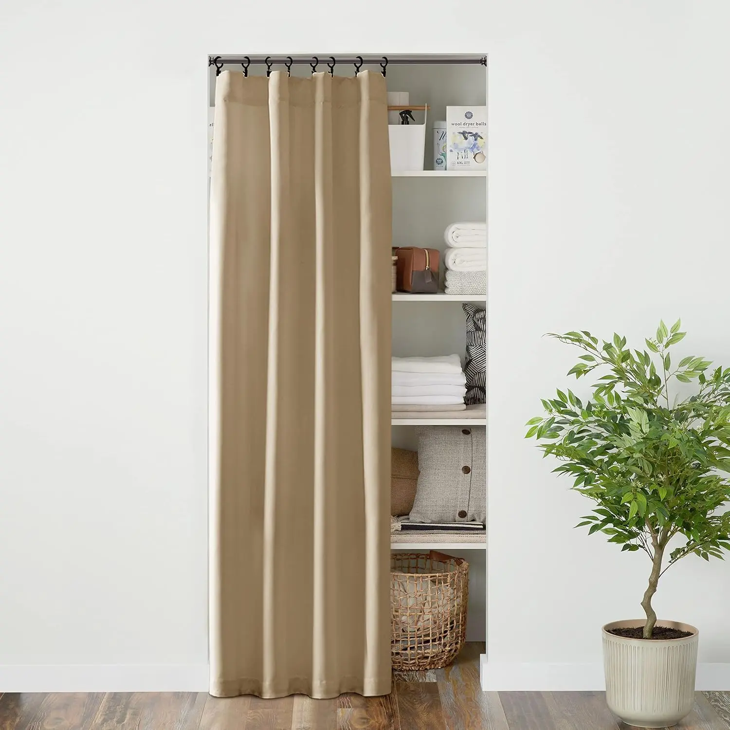 Accordion Doors for Doorway and Closet,Temporary Folding Door,Tan Beige