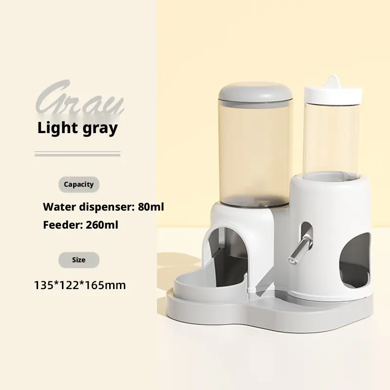 New Hamster Automatic Watering and Feeding Device, Hamster Water Bottle Food Bowl Combo, Anti-Tip Pet Supplies