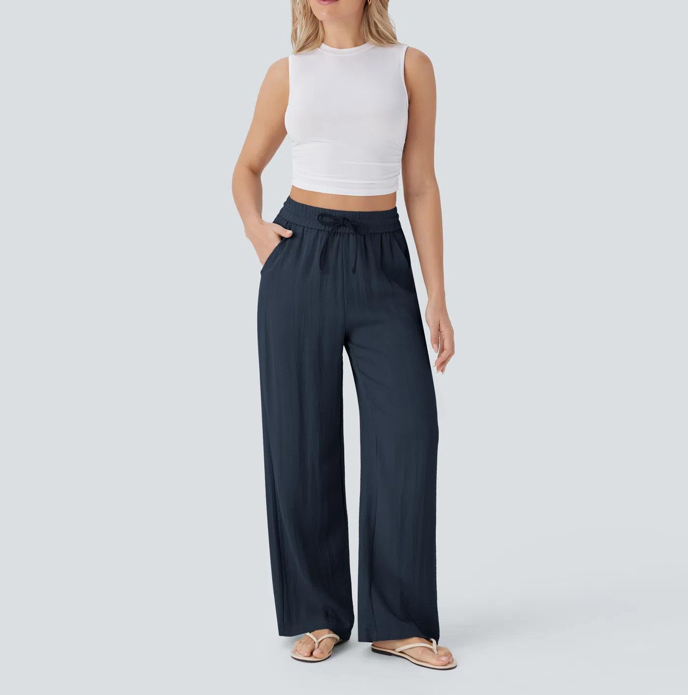 #halara#wide-leg pants#linen pants#highwaistedpants#casualtrousers#womensfashion#spring2026fashion#Travel Pants#everydayoutfit#pantswithpockets#flowypants#y2kfashion#athleisure
