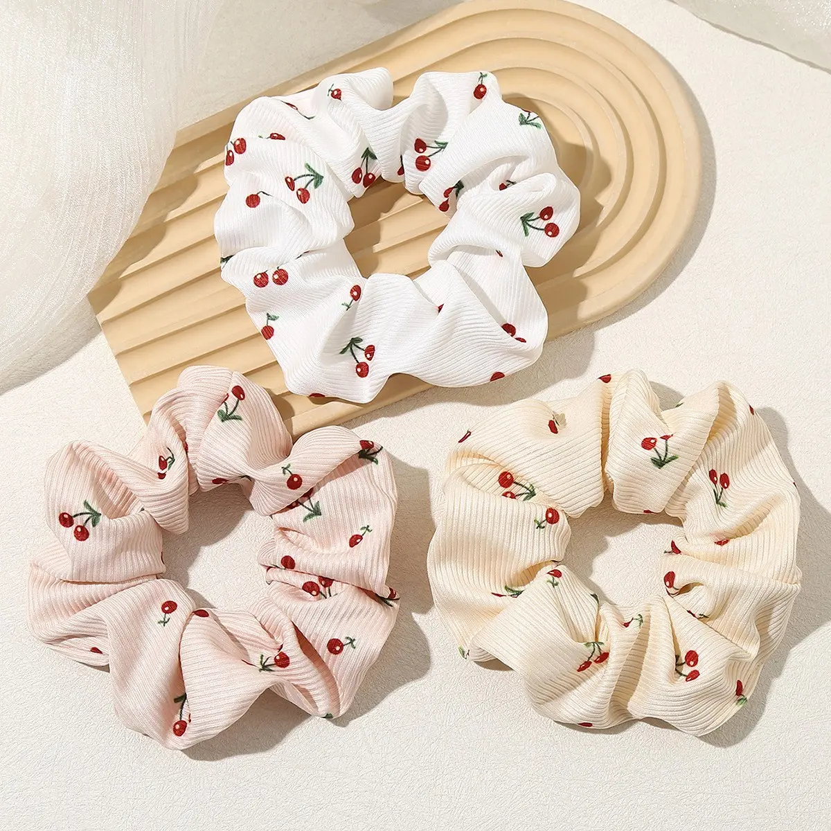 Korean Style Satin Fabric Scrunchies for Women Minimalist Versatile Hair Ties Viral Hair Accessories Matching JK Uniform Daily Fashion, Female Hair Ties, Soft Satin