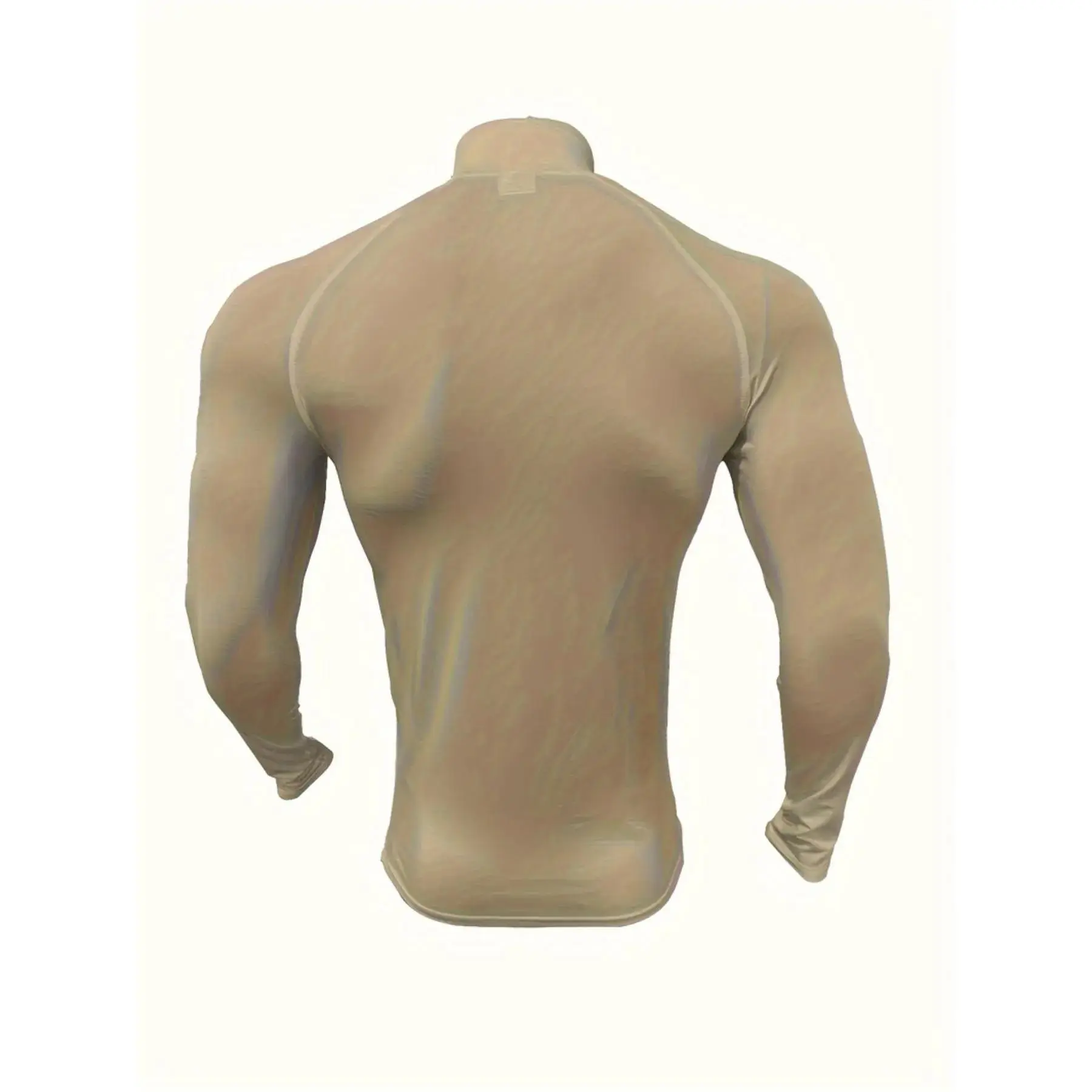 Men's Solid Long Sleeve Compression Tee, Casual Comfy Breathable T-shirt for Spring & Fall, wardrobe staple, essential piece, must have item, everyday wear, trendy style, wardrobe essential, must have piece