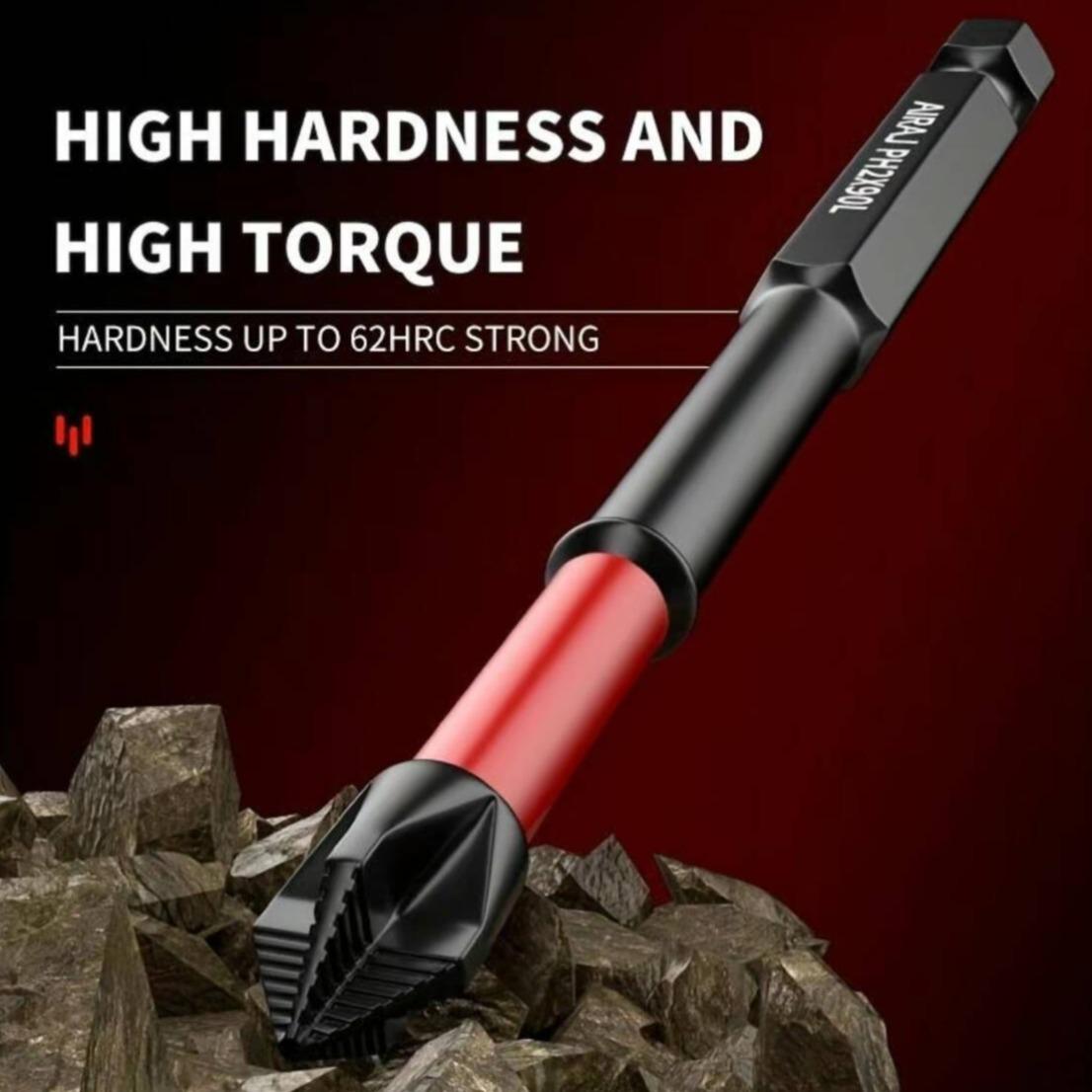 Magnetic Phillips Screwdriver Set, High Hardness Anti-Slip Heads, Replaceable Screwdriver Bits, Fits Electric & Manual Drills, Hardware Tools, Impact Drill Bits Kit with Tool Box