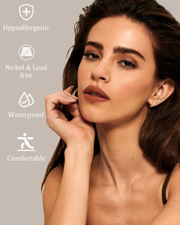 YADOCA Hypoallergenic Earrings for Sensitive Ears-20G Flat Back Earrings for Women Men-Small Surgical Steel Stud Earrings Huggie Hoop Cartilage Nap Earring Sets