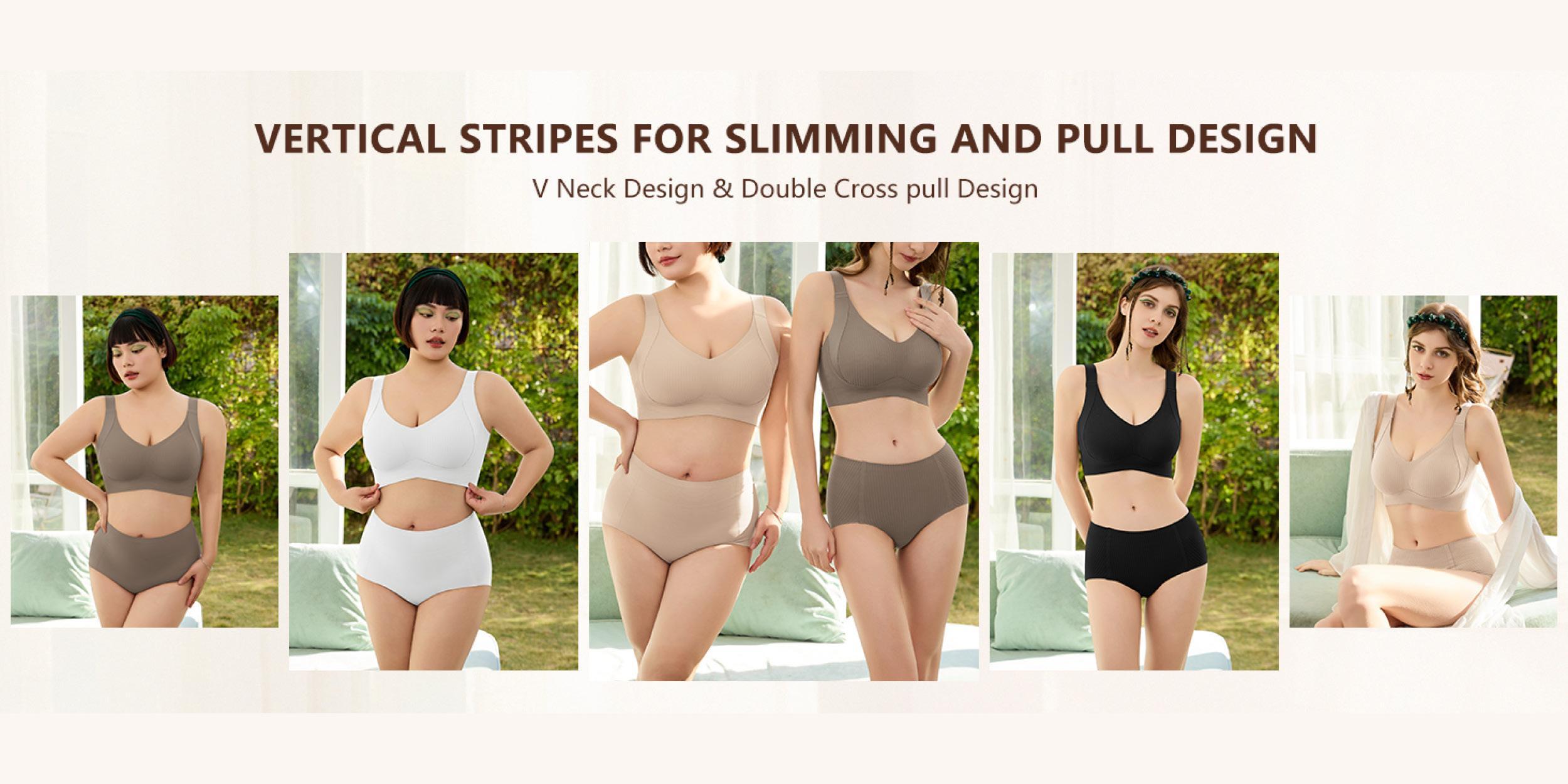 J EssElegance FZ 4PCS Comfortable Breathable Push Up Bra Women's Solid Wireless Soft Lightweight Lingerie Everyday Tshirt Bra for All Seasons S-XXL correction brassieres  confaja  ancha