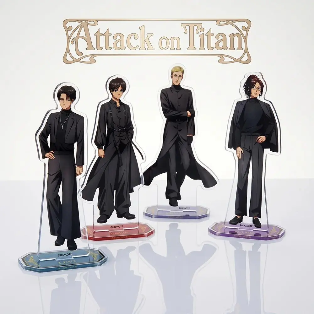 Anime Attack on Titan New Model Eren Yeager Mikasa Ackerman 15CM Acrylic Stand keychain Figure Display Desk Decor Collect gifts