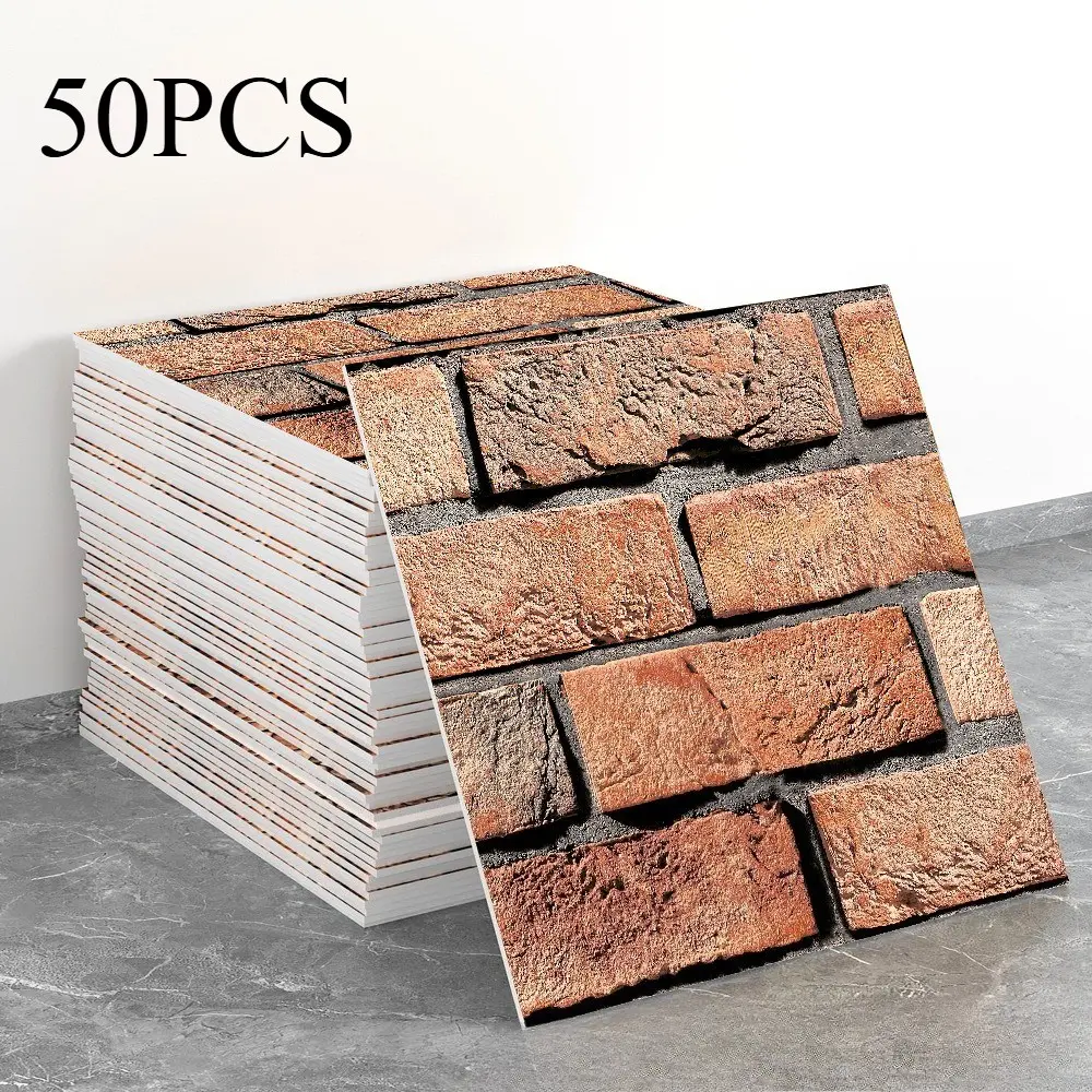3D Stone Effect Wallpaper, Self-Adhesive PVC Wall Panel, Waterproof & Easy Clean, Ideal for Living Room, Bedroom, Kitchen