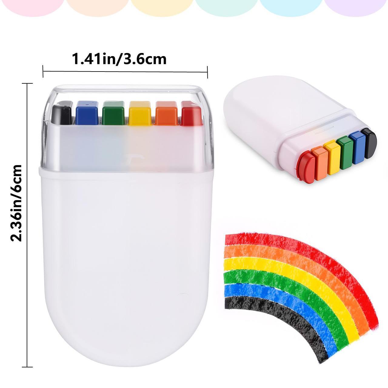 Rainbow Face Paint Crayons, Mini Portable Face Painting Sticks, Ideal for World Cup Party, Sports Festival Makeup, Fun & Creative