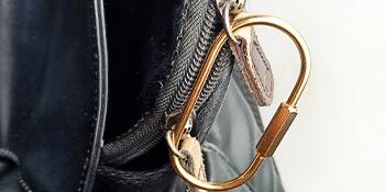 Premium Brass Keychain-Gold Key Ring Gold Carabiner Clip with Secure Locking Screw Design, Brass Key Ring Ideal for Keys, Bags, Accessories, Luggage Tags, Pet Collar Clips, 10 Packs