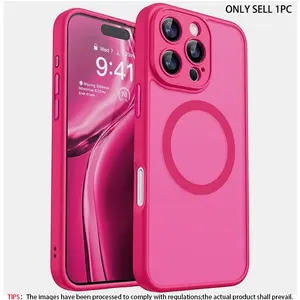 Matte Transparent TPU Shockproof Durable Protective Smartphone Case Cover Cellphone Casing for iPhone 17, 17 Air, 16, 15, 14, 13, 12 and 11 Pro Max or Plus and 16e, Compatible with MagSafe Wireless Charging, Phone Accessories