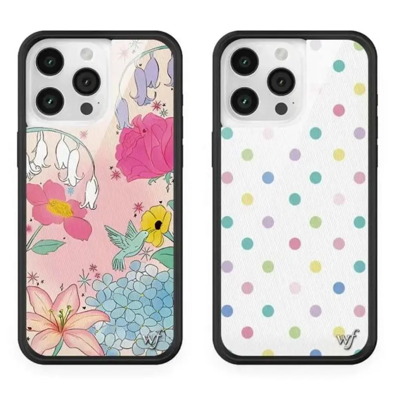 Wildflower colorful Polka Dots wf Phone Case For iPhone 13 12 14 15 16 Pro Max Plus Wildflower Bluebelle Dreams Bluebell Cover Smartphone Cellphone