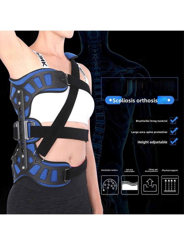 Adjustable Scoliosis Orthosis Brace – Breathable Height Adjustable Spine Support for Posture Correction, Spine Alignment & Back Stability, Comfort Fit for Men & Women