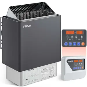 VEVOR Sauna Heater, 9KW 220V Electric Sauna Stove, Steam Bath Sauna Heater with External Digital Controller, 3h Timer and Adjustable Temp for Max.317-459 Cubic Feet, Home Hotel Spa Shower Use