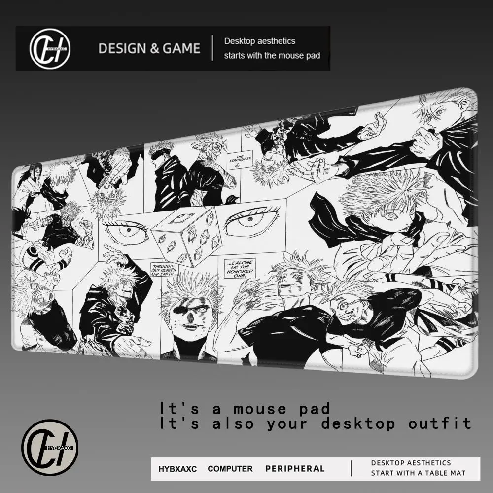 New Leather Mouse Pad Oversized Animation Jujutsu Kaisen Laptop Table Mat E-sports Anti-mouse Pad Gojo Satoru Non-slip Table Mat