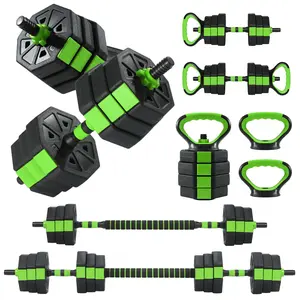 Adjustable Dumbbell Set 66 Lbs 88lbs 4 in 1 Weights Set with Connector Convertible to Barbell Kettlebell Push Up Stand for Home Gym Training