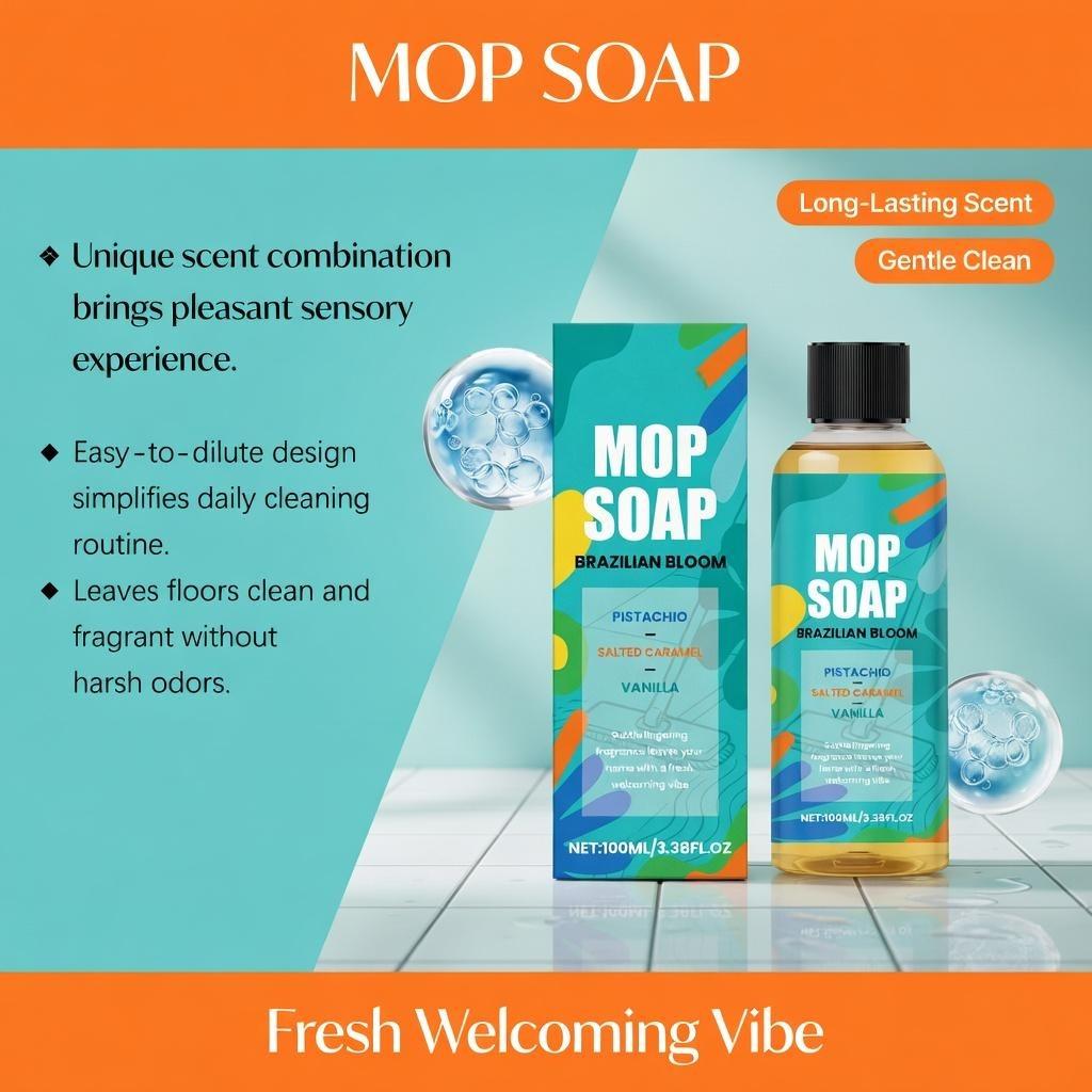 Scented Mop Cleaner Floor Solution - Multi-Surface Stain Remover, Long Lasting Fresh Aromatherapy Fragrance, Safe for All Floor Types