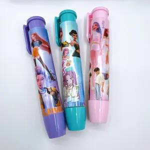 Cartoon Girl Press-Down Eraser, Cute Theme for Elementary Students, Clean Erasing Without Marks, Stationery Gift for Kids