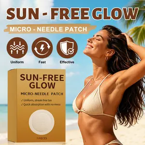Tanning Micro-Needle Patches, Breathable Sunless Tan Stickers, Wheat Color & Bronze Tone, Mini Micro-Needle Assist Patches