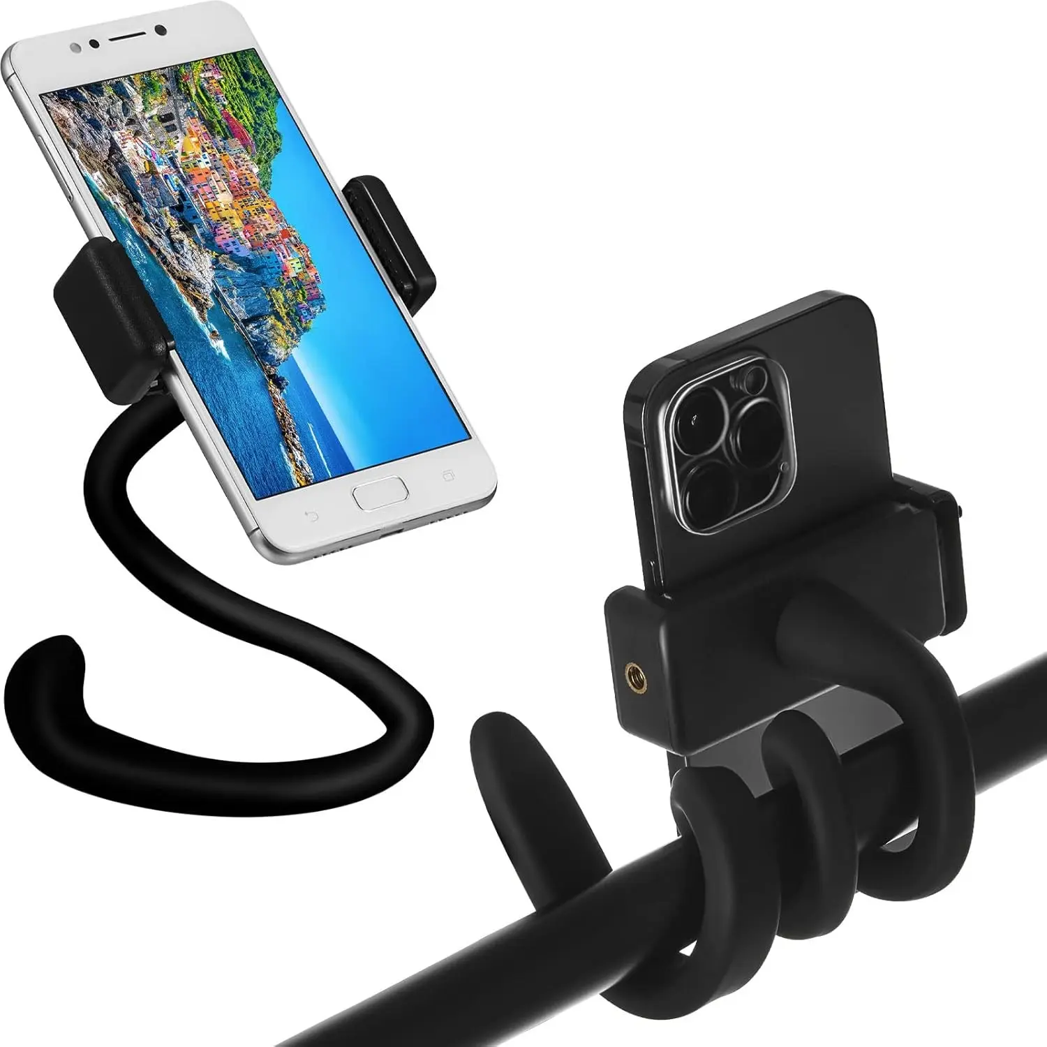 #DealsForYouDays phone holder Stroller Phone Holder Portable Cell Phone Holder Stand Universal Stroller Accessories for Parent Baby Toddler Cellphone Clamp with Non Slip Silicone Arm Grip(Black,Novel)father's day gift.