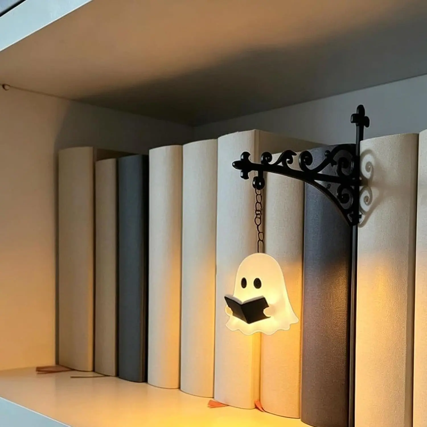 Library Lantern-Decorative Bookshelf Lighting, Reading Book Shelf Lights for Bookworms, Vintage Fantasy Book Nook Lamp, for Study Reading Corner Home Library, Indoor Decorative Light