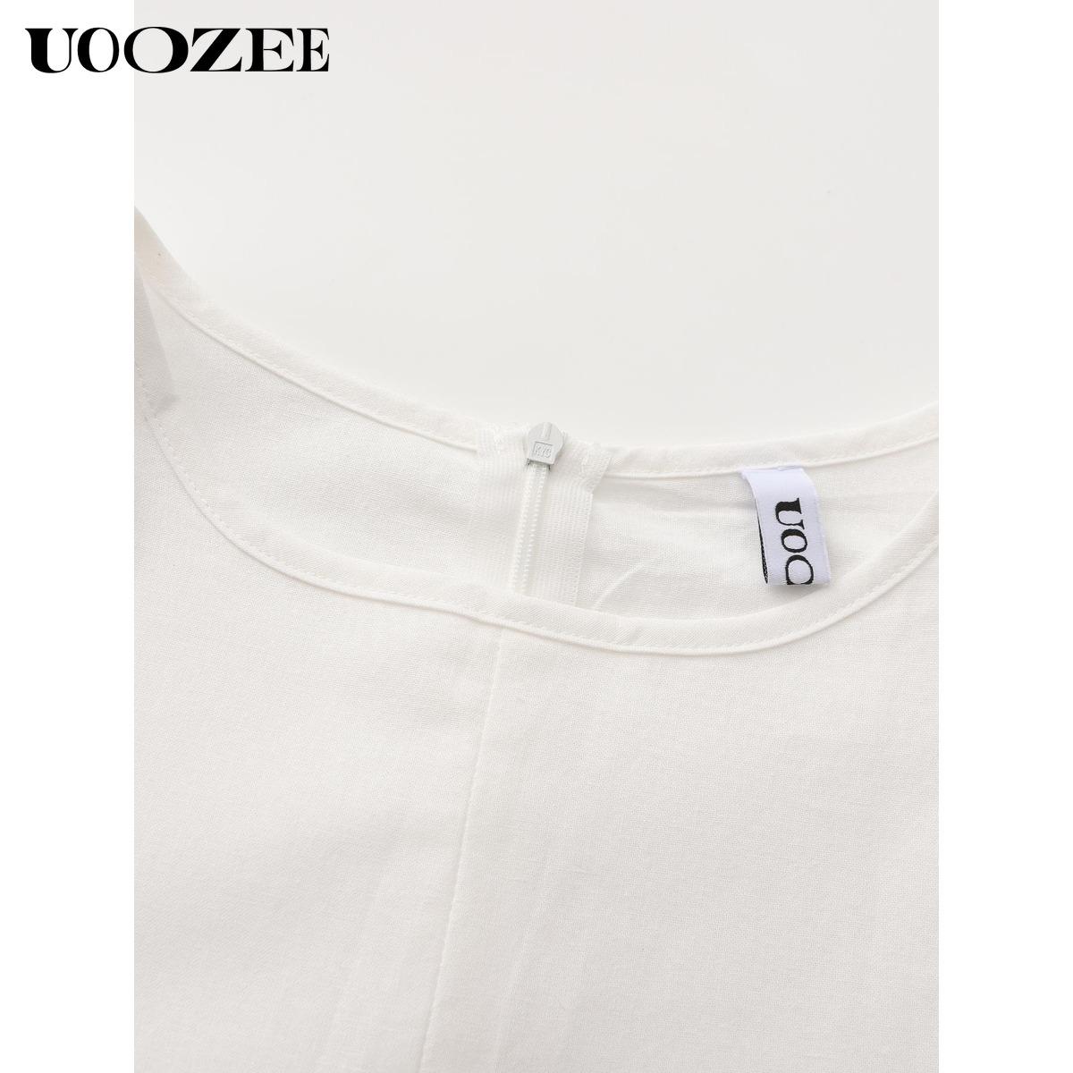 UOOZEE Women's Solid Color, Multicolor Sleeveless Wide Leg Jumpsuit with Pockets - Casual Loose Fit Overall Cotton Blend Minimalist Style Springtok Womenswear