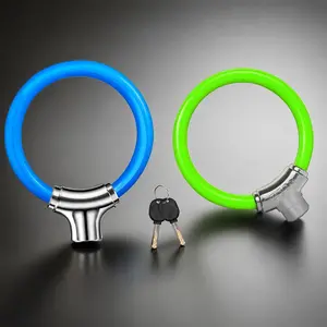 Bike Anti-Theft Lock Set with Disc Brake Alarm: Vandal-Proof Design, Outdoor Sports Security for Bicycles, Scooters, Skates & Skateboards. Multi-Function Theft Protection, Alert Alarm, 4 Colors & 2 Sizes.