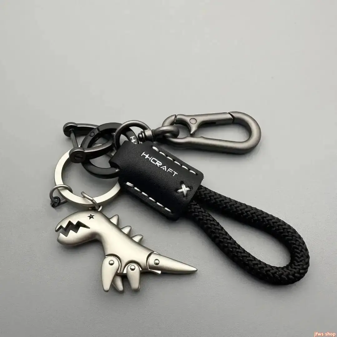 2026 New US Design Leather Woven Rope Metal Car Key Chain - Durable, Scratch-Resistant, Lightweight, Versatile Keychains for Backpacks with Handbag Tag, Ideal for Travel Party, Gift for Car Lovers (Unisex Look)