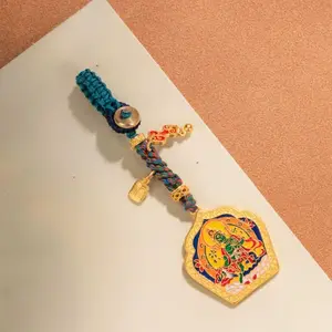 Handmade Tibetan Green Tara Car Keychain Pendant | Auspicious Rope Knots & Blessing Charm | Unique Original Gift for Family & Friends