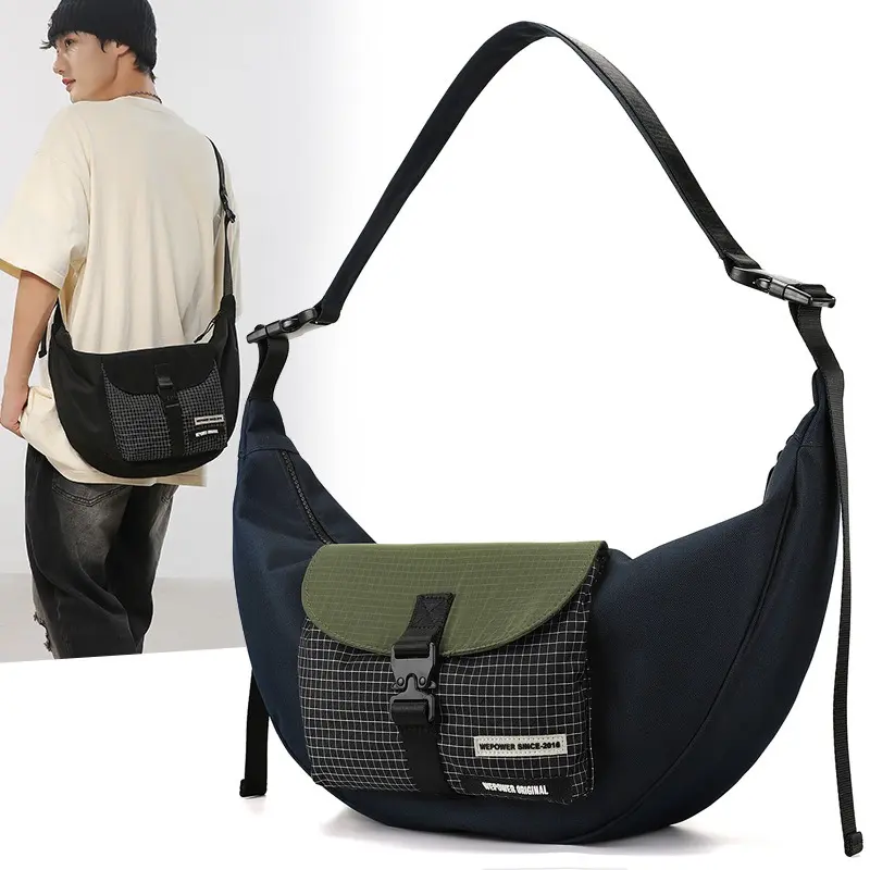 New unisex dumpling bag fashionable shoulder bag lightweight outdoor large-capacity versatile messenger bag
